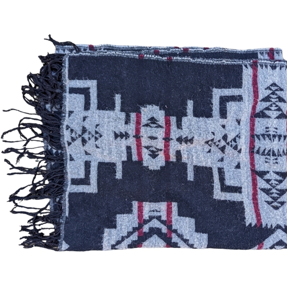 Aztec Style Falsa Blanket Scarf XL Long Scarf Shawl One Size Women's Accessory - Picture 6 of 10